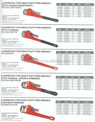 China High Quality America Type PVC Pipe Wrench Torque Wrench Pipe Strong Power Tools for sale