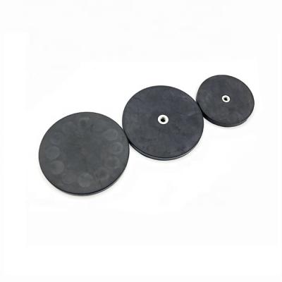 China Black Customized Rubber Coated Rare Earth Magnets Black Color Anticorrosive for sale