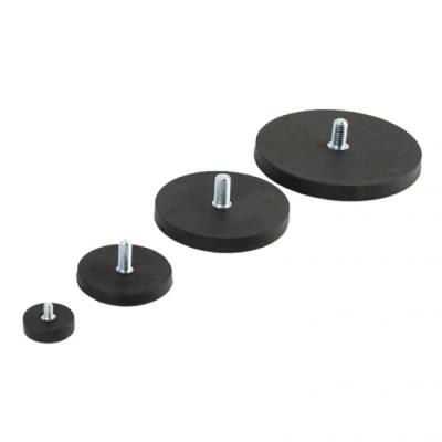 China High Strength NdFeB Rubber Coated Magnet Non Slip Customized Size for sale