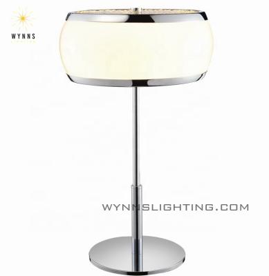 China Modern Drum Shape Luxury Glass Table Lamp With LED Light Sources for sale