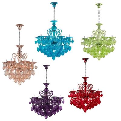 China EUROPEAN Living Room Chandelier Glass Lamp LED E14/E12*8pcs 2700-6000k for sale