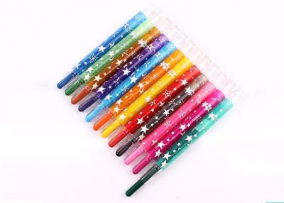 China Eco-friendly fancy 12 colors  Non-toxic wax crayon set/ 12 colors rotating body crayon for children for sale