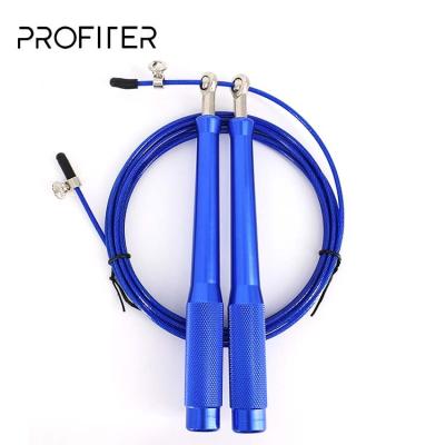 China Custom Jump Rope Metal Speed ​​Jump Rope Ball Bearing Aluminum Cable Handle+PU/PVC+Steel for sale