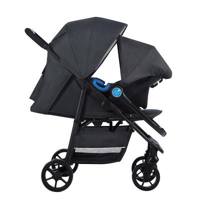 China Newest 2022 Portable Baby Stroller Easy Folding Cheap Baby Pram 2 In 1 With Sleeping Basket Light Weight One Hand Foldable 3 In 1 Baby Stroller for sale