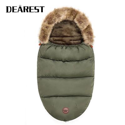 China Cotton Fabric Soft Keep Warm Cold Protection Waterproof Double Zipper Can Be Used On Most Expensive Stroller Baby Sleeping Bag for sale