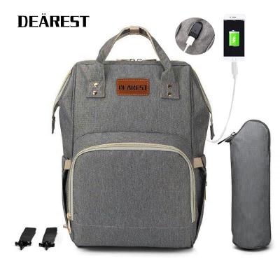 China With Multi-Function Diaper Bag Mummy USB Waterproof Baby Mummy Bag Can Be Baby Carrier Diaper Bag for sale