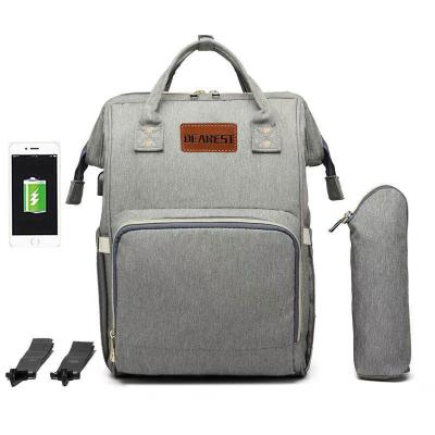 China With USB Hot Fashion Have Large Carry Baby Product Waterproof Space At More Expensive With USB Mommy Bag for sale