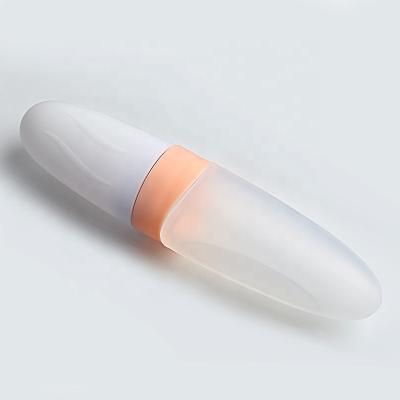 China Factory Price Edible Stocked Silicon Baby Spoon Squeeze And Suck Food Grade Silicone Safe for sale