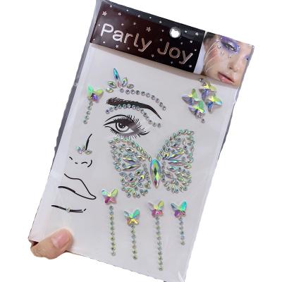 China Temporary Party Joy Hot Face Jewels Rave Face Tattoo Resin Eye Body Jewels Rhinestone Facial Gems for Festival Party for sale