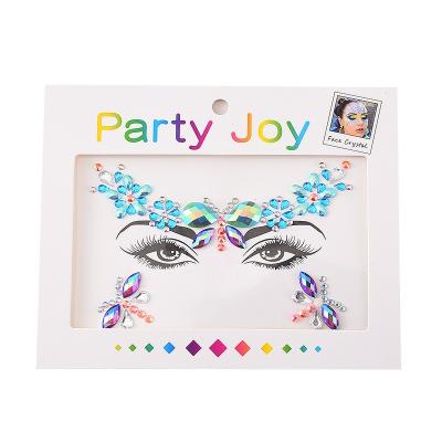 China Temporary Party Joy Sexy Face Jewels Gem Stickers Glue Resin Decorative Face Jewels Festival Rhinestone Body Face Eyes Gem Art Sticker for sale