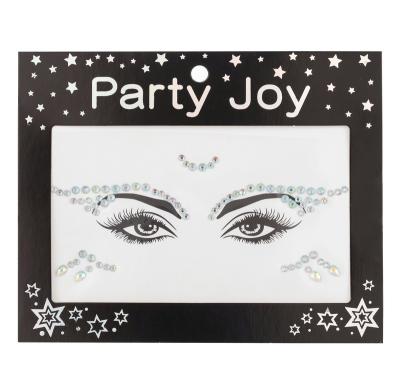 China Temporary Party Joy Manufacture Pearl Face Jewels Gem Stickers Diamond Festival Makeup Sticker Glitter Face Sticker Cosmetics for sale