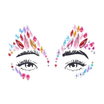 China Temporary Party Joy Hot Sale Rhinestone Face Jewels Stickers Crystal Temporary Eye Makeup Stickers for Party Acrylic Paste Diamond Sticker for sale