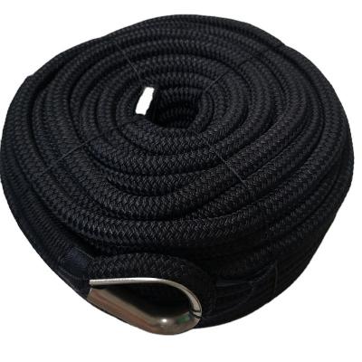 China High Abrasion Resistance Polyester Rope Dock Line Anchor Rope With Thimble For Boats Yachts for sale