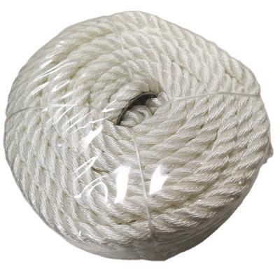 China Polyester Factory Outlet Accept Custom White Polyester Twisted Boat Rope 10mm*30.5m Rope for sale