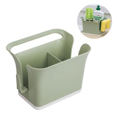 China Excellent Prices Custom Plastic Stocked Kitchen Storage Box Drain Rack Sink Organizer for sale