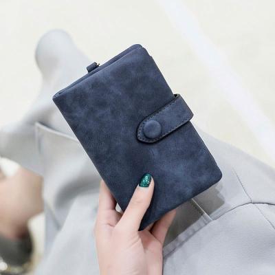 China Multi-card Pocket Wallet Pattern New Fashion PU Leather Short Female Wallet Small Clips Money Bag For Small Girls Card Wallet Ladies for sale