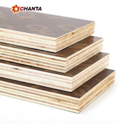 China Modern Linyi chanta factory outlet 3ft x 6ft brown chantaplex film faced plywood used plywood shuttering formwork for sale