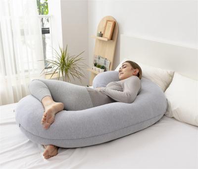 China Manufacture Cooling Wholesale Soft C Shaped Full Body Sleeping Pregnancy Body Pillow With Detachable Velvet Pregnancy Pillow Case for sale