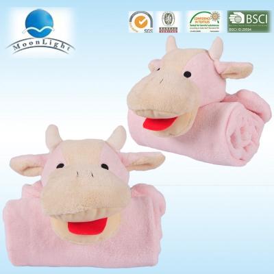 China Animal Plush Design Blanket Animal Baby Blankets , Animal Shaped Baby Plush Blanket for sale