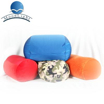 China Colorful Massage Cylinder Pillow PP Cotton Or Microbeads Filling Pillow Pane for sale