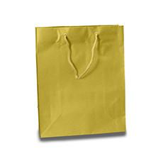 China Attractive Yellow Jewelry Gift Bags Eco Stylish Shopper Bag With Grosgrain Handle for sale