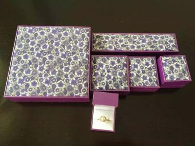 China Classic Leatherette Earring Chain Jewellery Packaging Boxes With Gold Logo Printing for sale