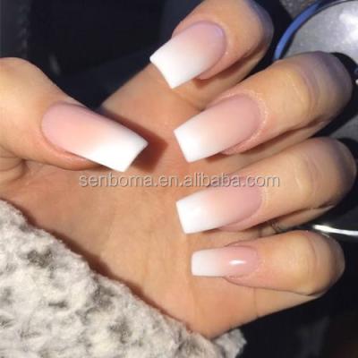 China Fake French Fake Nails Senboma Nails Fashion Coffin Nails French for sale