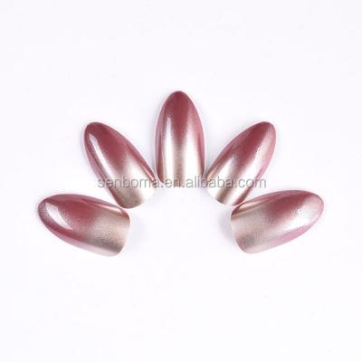 China Senboma 24pcs DIY Nail Art Press On Fake Nails False Nails Glitter With Shadow Artificial Nails for sale