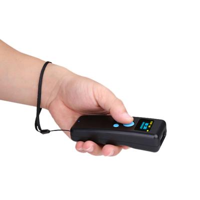 China EV-JM8 Small Portable Blue Tooth Reader Mini Wireless 1D Barcode Scanner 1D Handheld Laser Scanner with A4 Screen for sale