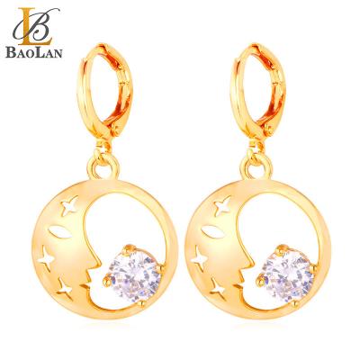 China High Quality Sailor Moon Hollow Star New Design Stainless Steel Hot Selling FASHIONABLE Stud Earrings With Zircon for sale