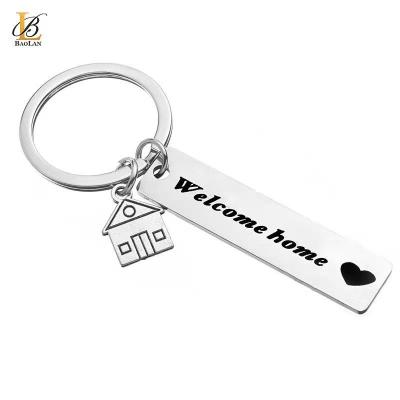 China BAOLAN JEWELRY stainless steel design fashionable hot selling gift new high quality welcomeNew home adventures news key chains first home for sale