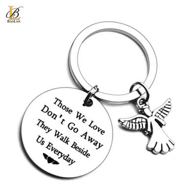 China BAOLAN JEWELRY Stainless Steel Design Fashionable Hot Selling Gift New High Quality Angel Key Chains Customize Nurse Love Everyd for sale