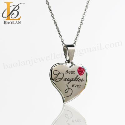 China Best FASHIONABLE High Quality Girl Necklace Stainless Steel Jewelry Design Ever Your Own Shape Laser Cut BAOLAN JEWELRY good in stock for sale