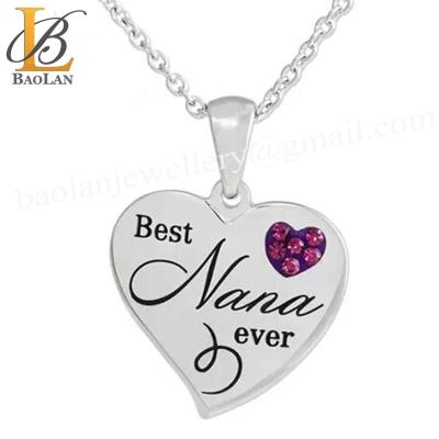 China Best Fashion High Quality Nana Necklace Stainless Steel Jewelry Design Ever Your Own Shape Laser Cut BAOLAN JEWELRY good in stock for sale