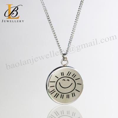 China FASHIONABLE bilateral sun arise to 'you are my sun my only sun jewelry necklace stainless steel BAOLAN high quality JEWELRY good in s for sale