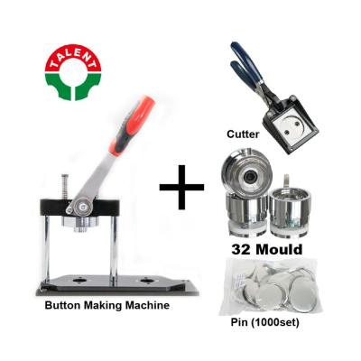 China Newest Hot Sale Style High Quality Round Form 32mm Manual Button Making Machine Button Maker Kit for sale