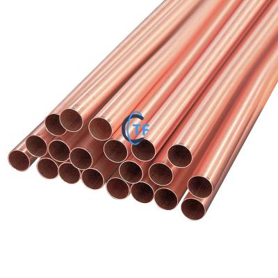 China Water Tube 12 Inch Copper Tube 15 m AC Seamless Copper Straight Pipe For Air Conditioners for sale