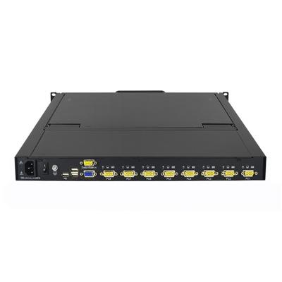 China Single Rail Slide High Quality Product Selling 18.5” 8 Port Usb-Ps2 VGA Lcd Console 1366X768 Lcd Console Drawer for sale