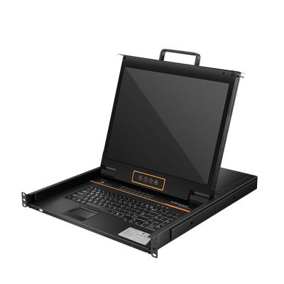 China High Quality 16 Inch VGA Lcd Kvm Console 1280X1024 Left Lcd Kvm Switch Single Rail Slide Product Price 17 for sale