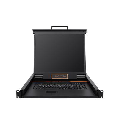 China Single Rail Slide Rack 19inch VGA LCD KVM Console for sale