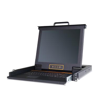 China KVM Rack Mount 17 Inch Rail Slide Manufacturer Supplier Single Rail Single Slide With Monitor for sale