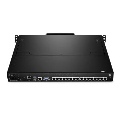 China IP Based Professional KVM Manufacturer 1920 x 1080 17.3 Inch 16 Cat5 Port IP Kvm Console With 17