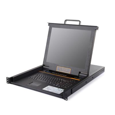 China IP Based IP Cat5 Kvm 1-Local/2-Remote Access Cheap KVM Port Cheap Price 17inches 8 LCD Kvm Over IP Switches for sale