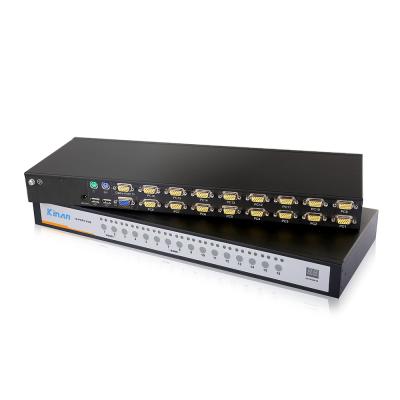 China A Hot Selling 2021 Computers High Speed ​​USB/PS2 Console Controls 16 Latest Model 16 Port USB/Ps2 VGA Kvm Switch Rack Mount Kvm Rackmount Switches for sale