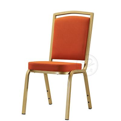 China Modern Hotel Reception Stacking Chair Metal Iron Restaurant Banquet Chair for sale