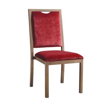 China Contemporary Stacking Aluminum Upholstered Chair Hotel Restaurant Chair for sale