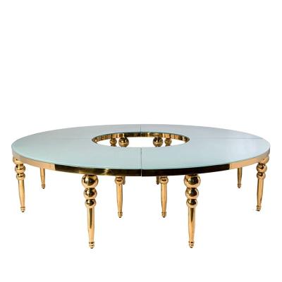 China Contemporary 12+ Years Experience China Factory Wedding Dining Furniture Round Stainless Steel Table for sale