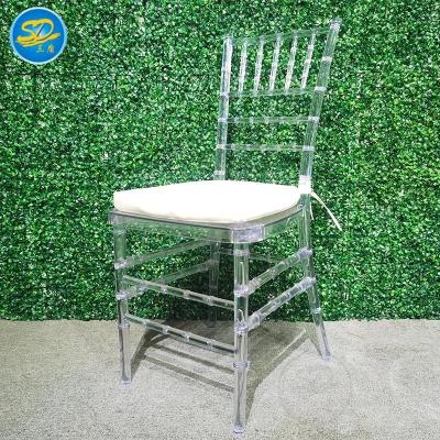 China Contemporary Hot Sale Resin Chiavari Clear Chair Plastic Wedding Crystal Napoleon Chair for sale