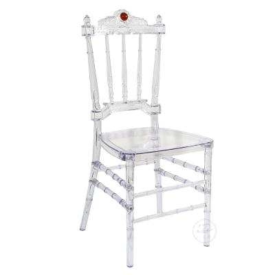 China Contemporary Wholesale Plastic Chair Garden Party Chair Resin Wedding Good Quality Crystal Chair for sale