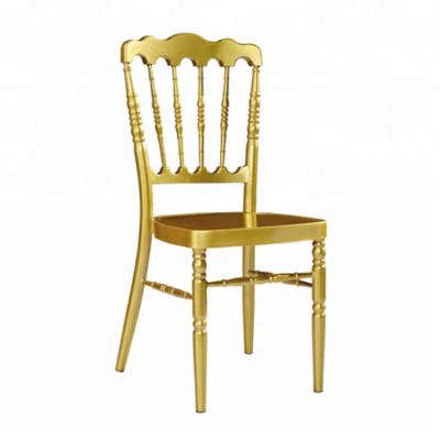 China Hotel Chair White Hotel Aluminum Napoleon Chair For Wedding Party Event Restaurant for sale